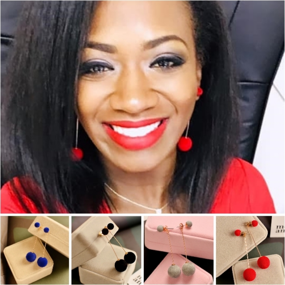 💖 New! Soft Velvet Pom-Pom Earrings 🤩 2 for $15